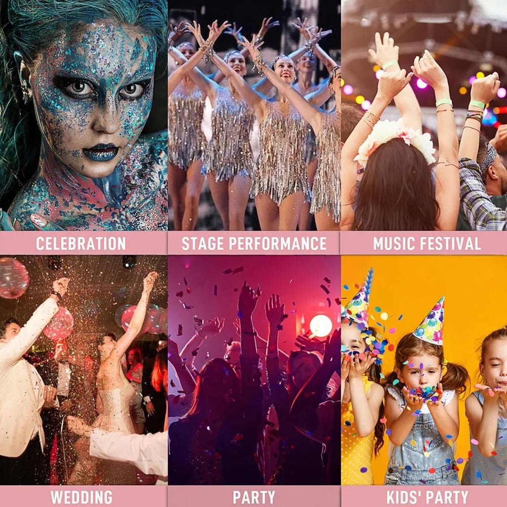 9 Pack Face Glitter Gel Mermaid Sequin Chunky Glitter Bar Makeup Lip Hair Eyeshadow Body Glitter Glue For Party Festival Makeup