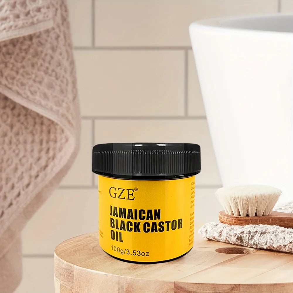 JAMAICAN Black Castor Oil Pure Cold-Pressed for Hair Growth, Skin Moisturizing and Scalp Health - Promoting Thick Hair Therapy Treatment Cream Women Men Hair Care Supplies