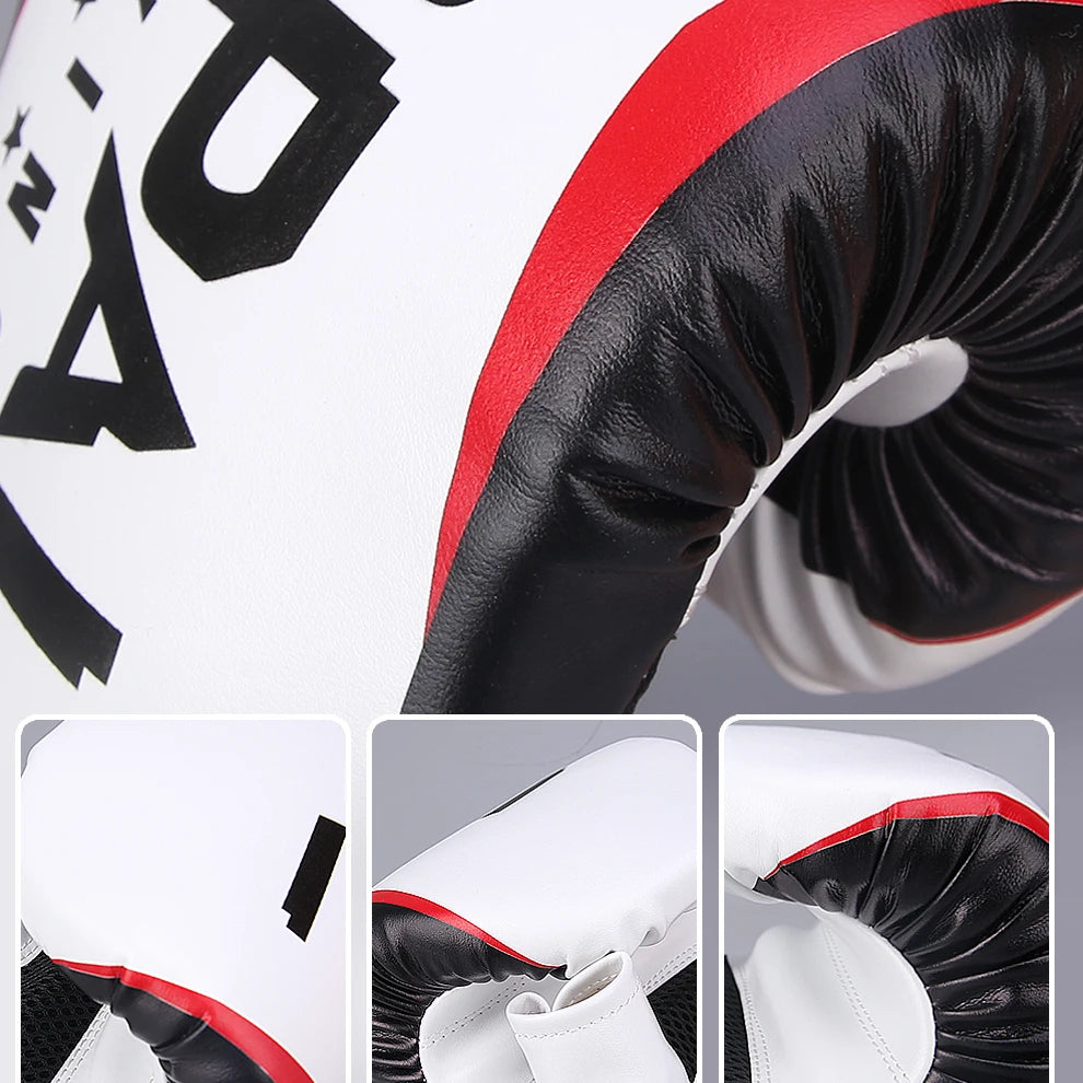 Just Arrived Professional Boxing MMA Gloves for Men Women Kids Leather Boxing Gloves for Punching Bag, Kick Boxing, Muay Thai Fighting Gloves For Gym Training Boxing Practice Sports Tools Set