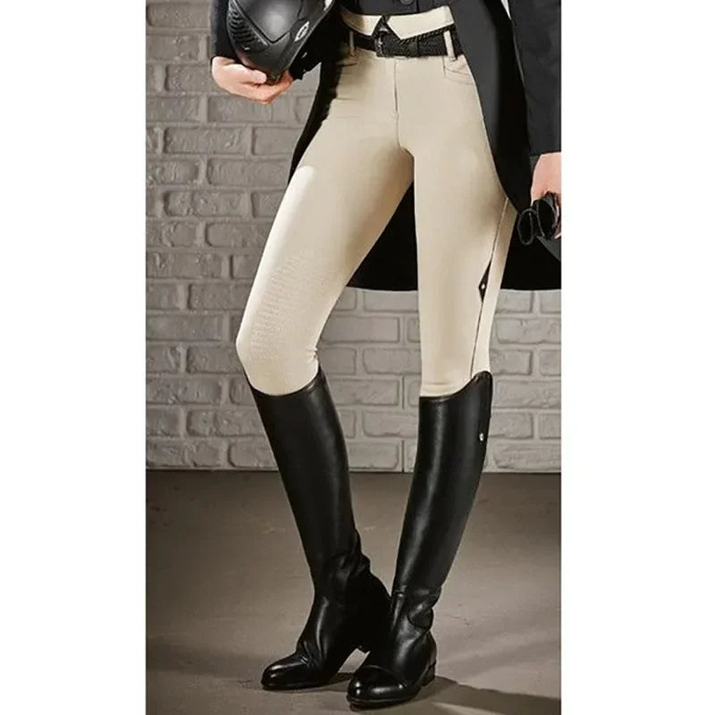 Riding High Boots Horse Knee Rider Leather Shoes Equestrian Long Bootcut Rider Wide Shaft Medieval Costume For Women