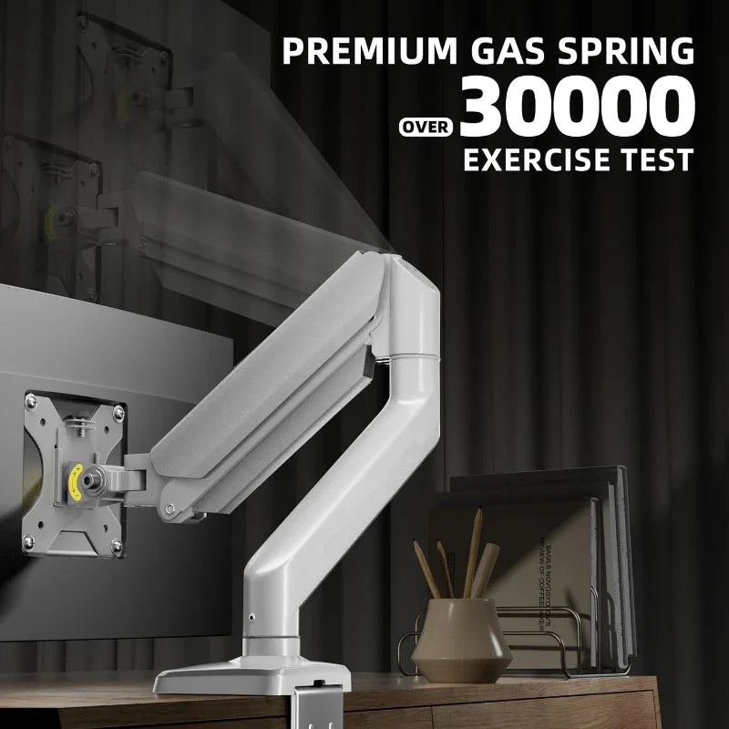 Adjustable Single Monitor Stand Gas Spring Monitor Arm Fully Adjustable Desk Stand Holds 4.4-20 lbs Computer Screen