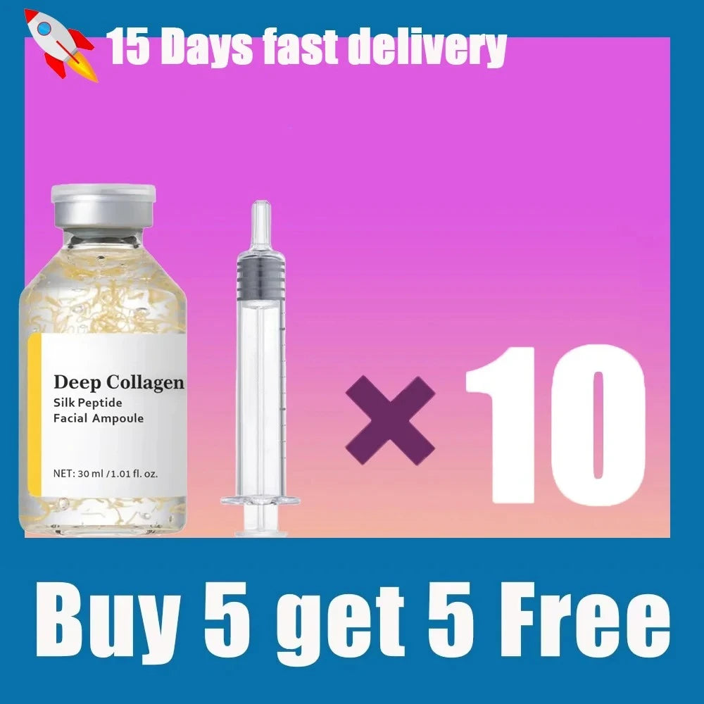 Buy 5 Get 5 Free Silk Peptide Intensive Lifting Ampoule |Anti-Aging Serum For Face With Collagen & 30 Peptide Complex  Skin Tightening & Firming Women Skin Care Supplies