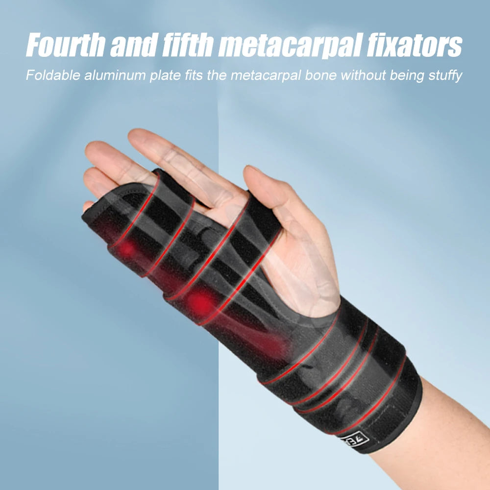 Adults and Kids Boxer Finger Splint Aluminum Hand Brace, Pinky Finger Splint for Little Finger Cast, Finger Immobilizer Straightener Corrector, Splint Support
