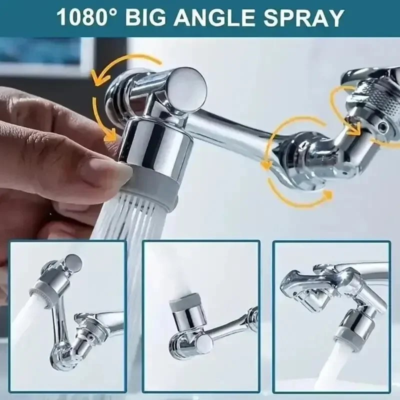 2 PCS Set Swivel Faucet Extender, ABS Robotic Arm, Single Mode,1080° Rotating Universal Faucet Extension, Swivel Faucet For Bathroom Kitchen Sink Washing Accessories