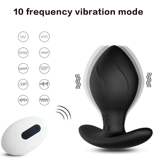 Wireless Remote Control Vibration Masturbation Silicone Anal Plug Masturbator Vibrator Dildo Female Sex Toy Male Adult Products