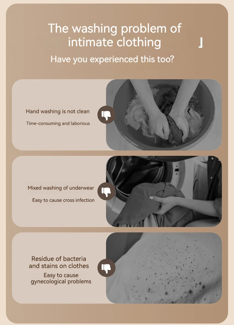 Double Cup Washing Machine for Underwear and Socks, Babies Clothes, Mini Laundry Cup, No Installation Needed, Small and Portable Home Indoor Outdoor Travel Camping Washing Machine