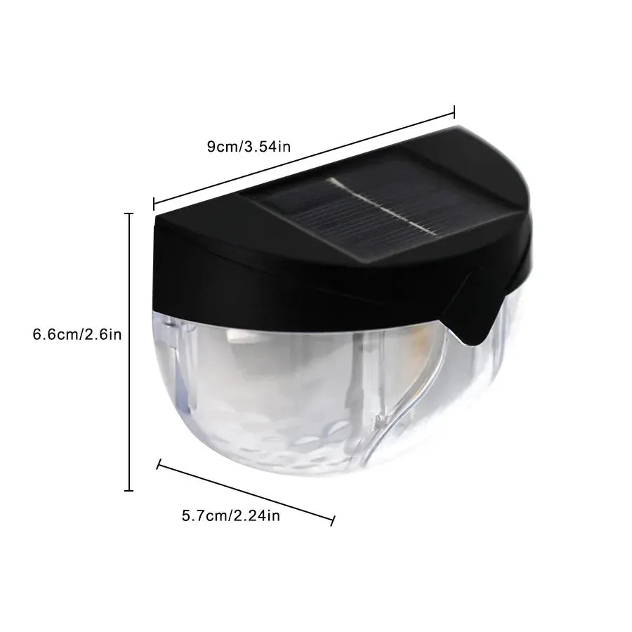 2 Pcs LED Solar Fence Lights Outdoor Waterproof Wall Lights Corrugated Tungsten Lamp for Terrace Garden Path Decorative