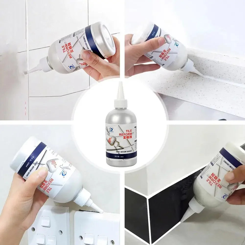 120ml Waterproof Tile Repair Filler Seam Beauty Agent Ceramic Tile Grout Repair Fill Gaps Kitchen Bathroom Specific Mildew Proof Home Repair Tools
