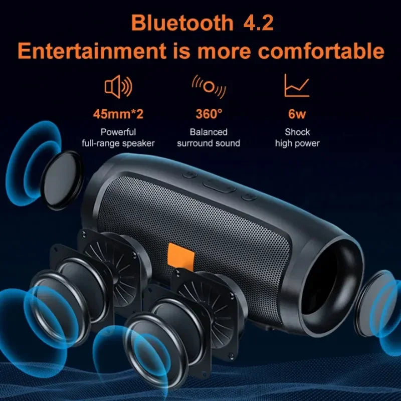 NEW Arrivals TF USB Bluetooth Speaker Dual Speaker Stereo Outdoor Playback Fm Voice Broadcasting Portable Subwoofer Wireless Speaker Computer Supplies
