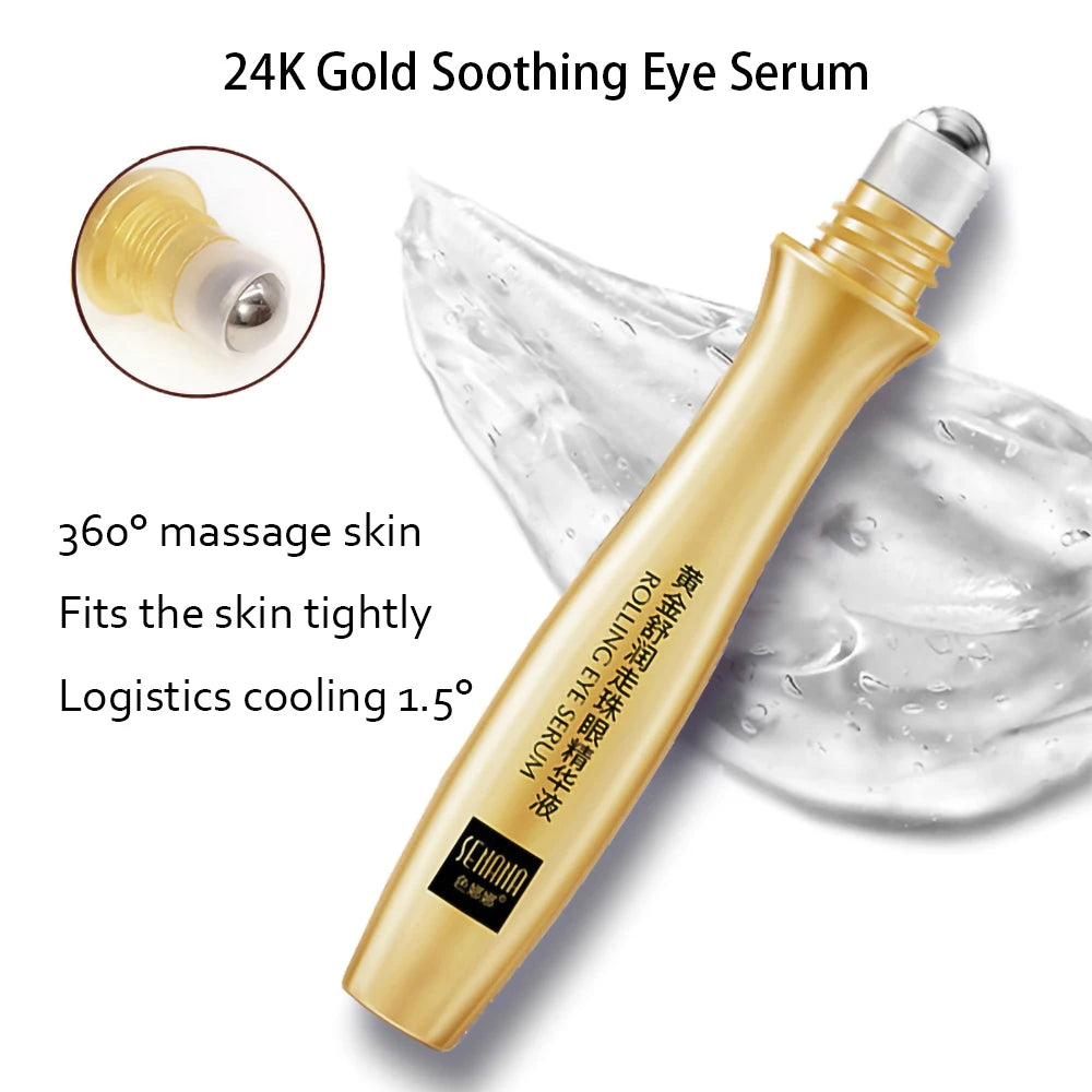 Korean Skincare Set 24K Gold Niacinamide Face Serum Anti Aging Skin Products Remove Dark Circles Collagen Eye Cream Skin Care Kit