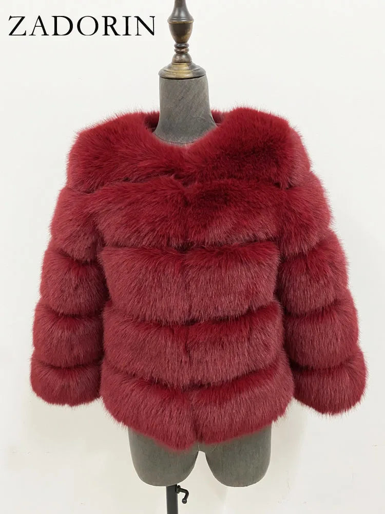 Low-Price Sales are Limited NEW Arrivals Luxury S-5XL 8 Colors Mink Coats Autumn Winter Fluffy Black Faux Fur Coat Women Thick Winter Warm Snow Outwear Evening Nightclub Party Faux Fur Jackets Ladies Girls Luxury Fashion Clot