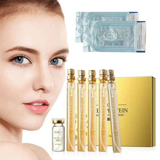 NEW Arrivals Korean Lifting Face Filler Absorbable Collagen Protein + Serum Set Thread Face Lift Plump Silk Fibroin Line Carving Anti Aging Essence Tighten the Jaw Line Skin Care Accessories Cosmetic Supplies