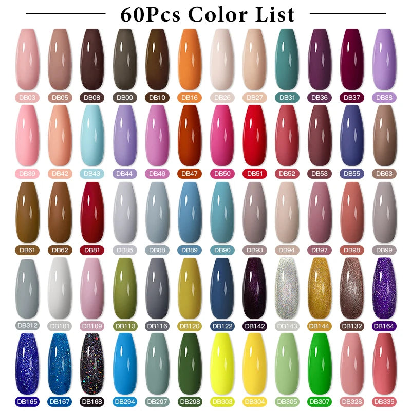 NEW Arrivals 24/40.120PCS Set Colors Gel Nail Polish Set Semi Permanent Hybrid Gel Varnish Set Base Top Coat Soak Off UV LED Nail Gel Kits Manicure Pedicure Accessories Nail Care Tools Sets Cosmetic Supplies