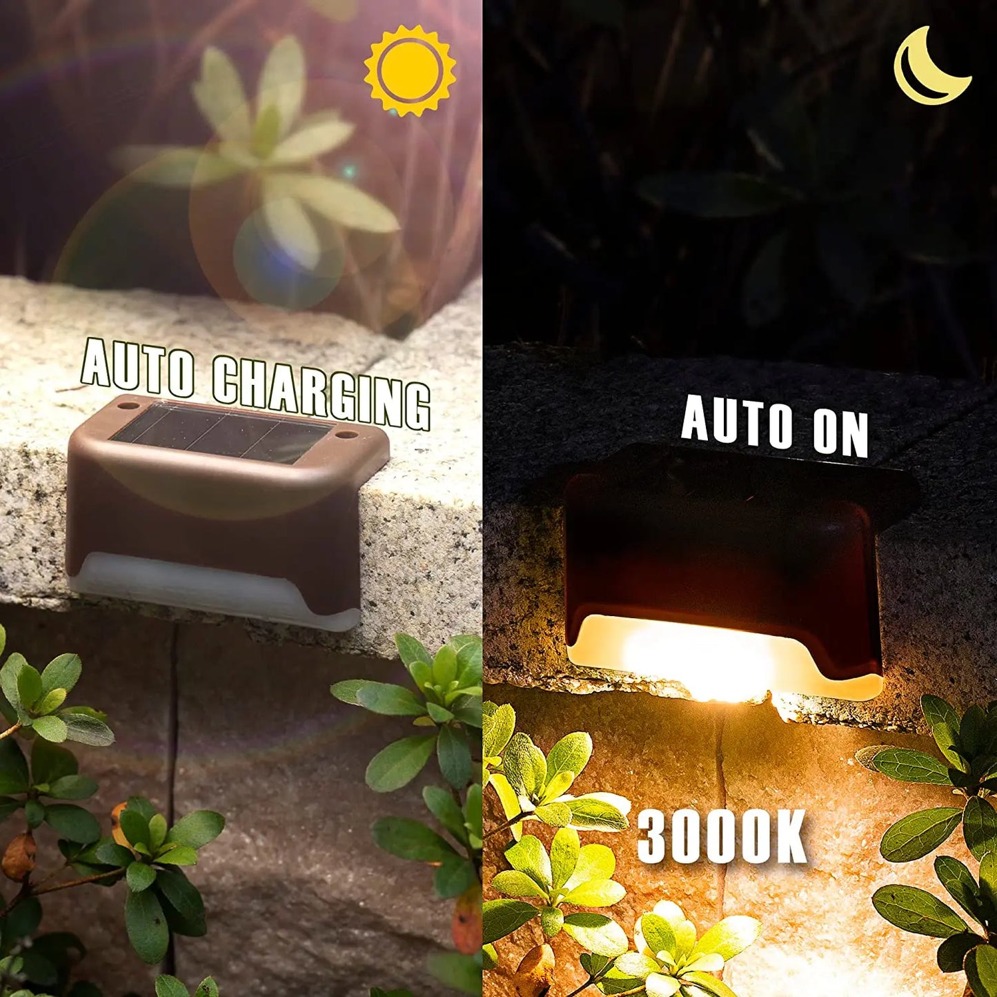 Solar Deck Lights 20 Pack Outdoor Step Lights Waterproof Led Solar Lights for Railing Stairs Step Fence Yard Patio and Pathway