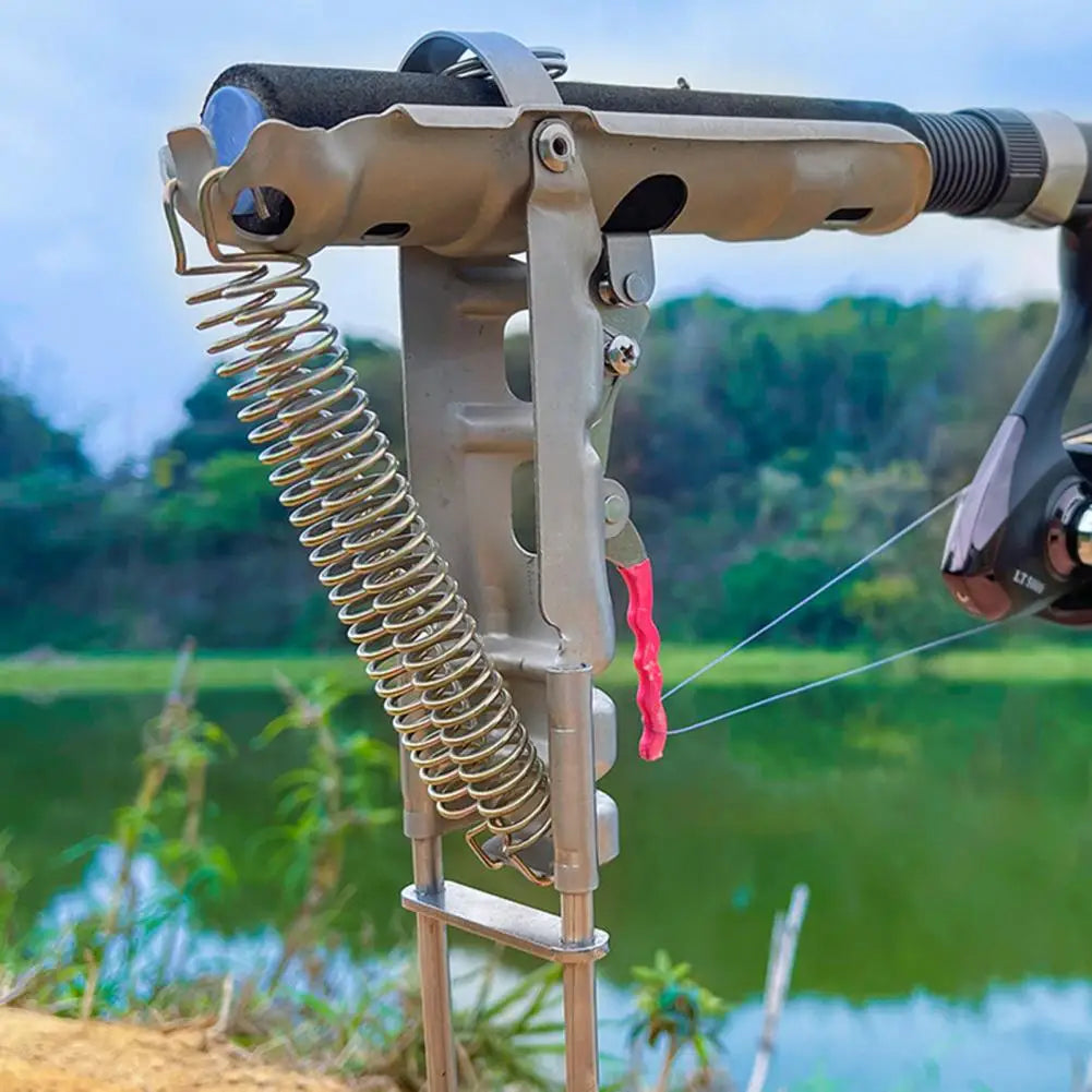 Automatic Fishing Rod Holder Universal Adjustable Sensitivity Spring Loaded Fishing Pole Stand Support Bracket River Lake Fishing Accessories