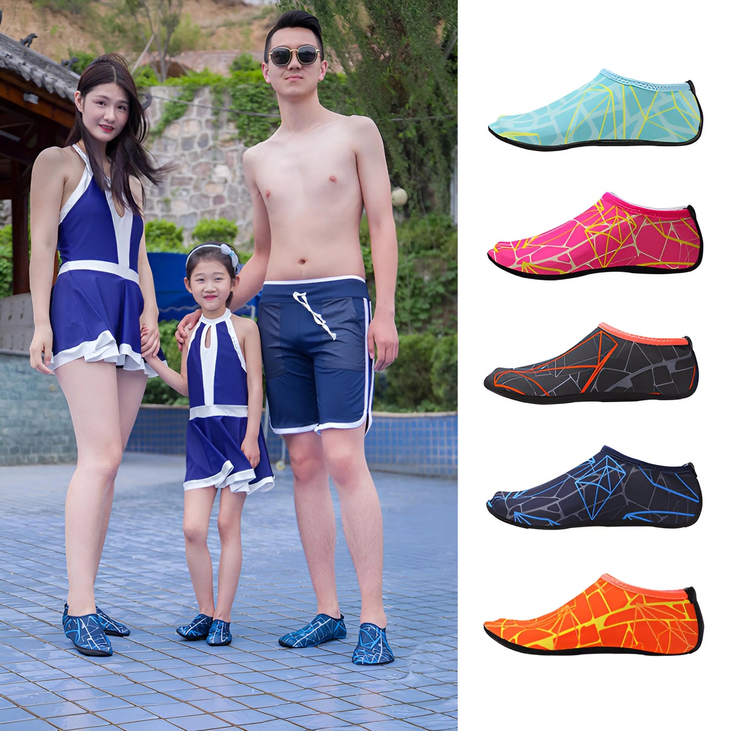 Water Shoes for Women Men Quick-Dry Aqua Water Socks Barefoot Shoes for Swimming Beach Pool Yoga Surf