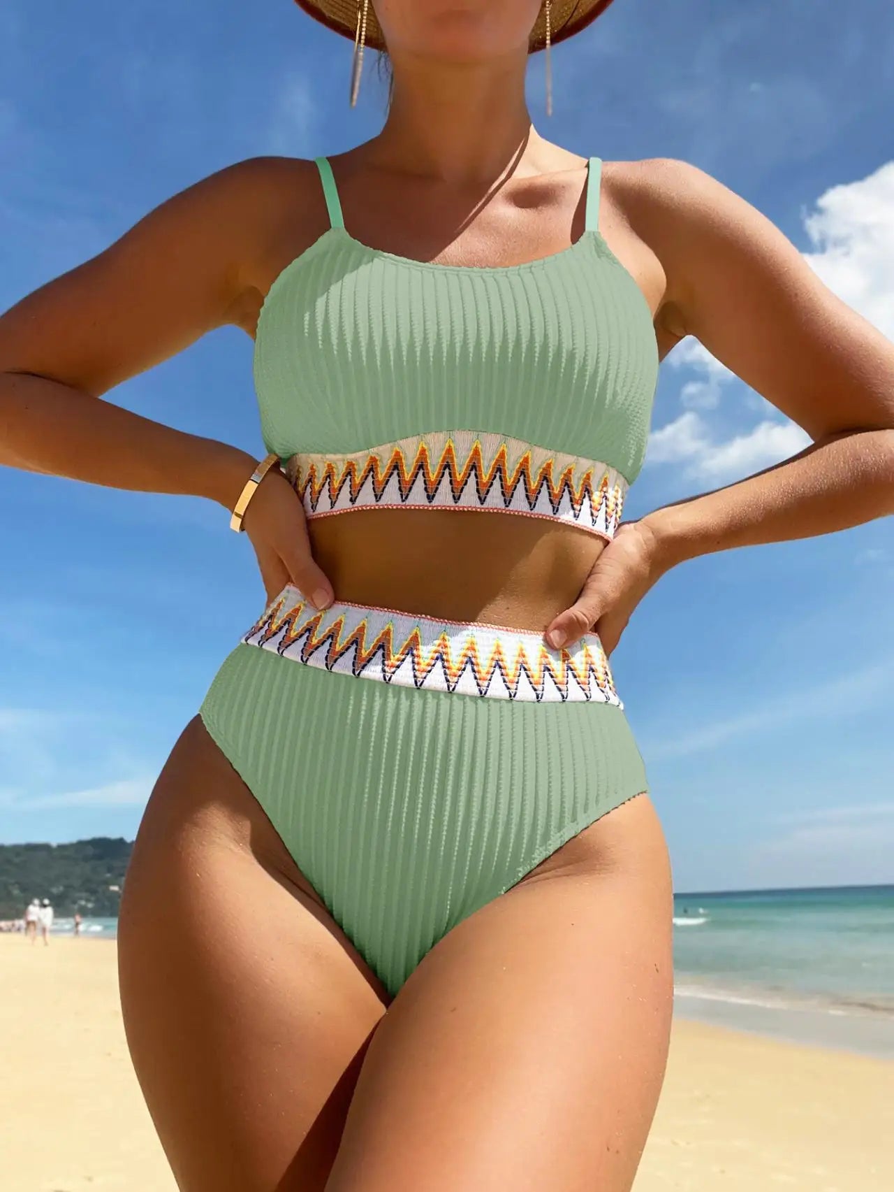 Sexy Bikinis Women Halter Brazilian Bikini Set Female Pleated Swimsuit New Triangle Swimwear Beach Wear Bathing Suit