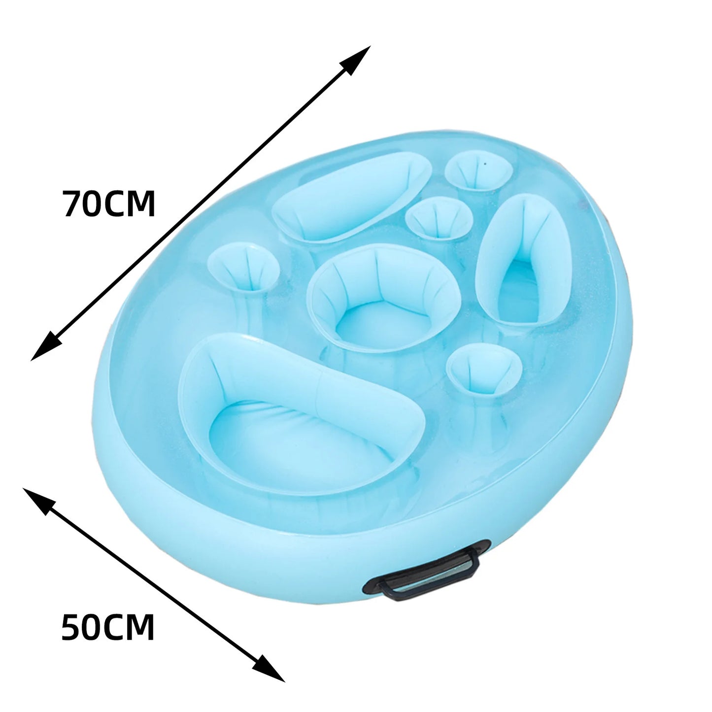 NEW 3 Colors  Inflatable Ice Bar Swimming Pool Beach Party Drink Cup Holder PVC Inflatable Fruit Tray Multifunctional Water Inflatable Cup Holder Summer Holiday Supplies