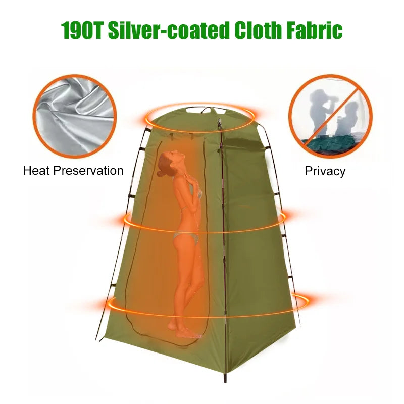 Portable Privacy Shower Tent Outdoor Waterproof  Changing Room Shelter for Camping Hiking Beach Toilet Shower Bathroom