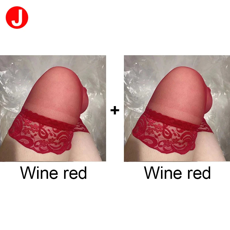 NEW Arrivals 2 Pairs Women Sexy Lace Stockings Plus Size High Elastic Thigh High Socks Transparent Over Knee Sock Temptation Pantyhose Tights Curvy Women Underwear Apparel Accessories Sets