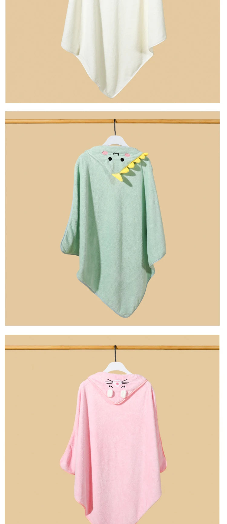 Hot Selling New Cartoon Animal Baby Bath Towel With Hood, Children's Soft And Fast Absorbent Coral Velvet Baby Bath Towel Baby Bathing Apparel Baby Care Supplies
