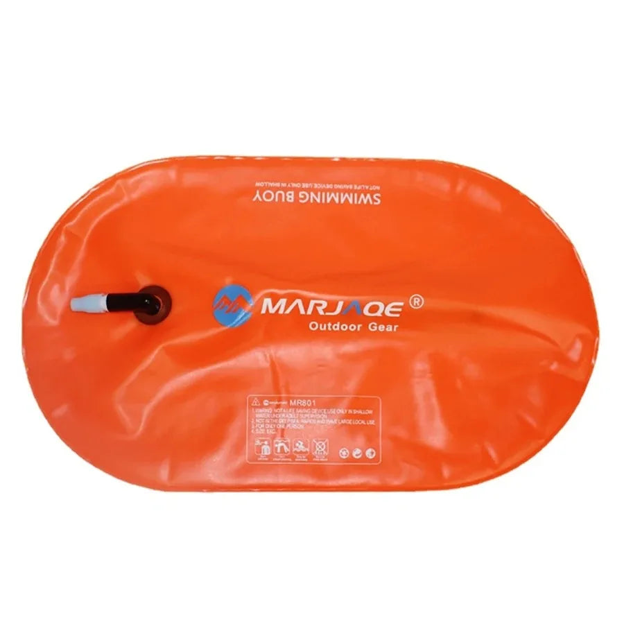 Outdoor Swim Safe Buoy Inflatable Life Saving Swim Buoy PVC Inflated Air Drying Bag with Belt Drift Bag For Swimming Pool Open Summer Water Sports Accessories
