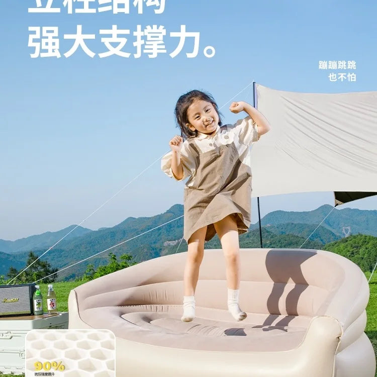 Home Villa Garden Lawn Inflatable Sofa Essential Artifact Automatic Outdoor Camping Beach Lazy Double Air Mattress Portable Furniture Supplies