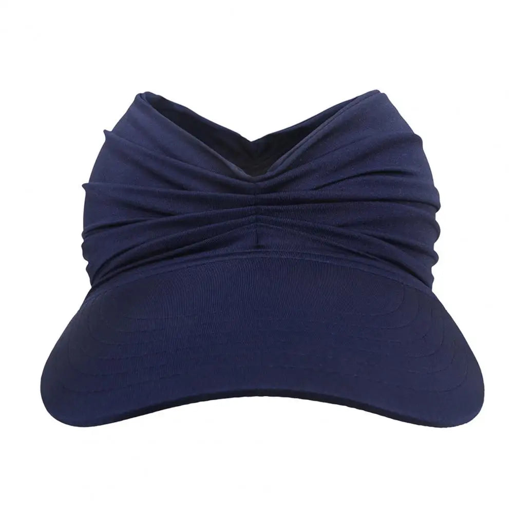 NEW Arrivals 13 Colors Women Female Sun Hat Pleats Sun Foldable Solid Color Wide Brim Anti Sun Cap Sweat Absorb High Stretch Summer Beach Swimming Accessories Girls Ladies Summer Casual Apparel Supplies