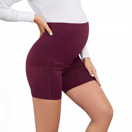 NEW Arrivals Maternity Short High Waist Sport Hip Leggings Short Yoga Pant Maternity Safety Pants Sports Cycling Short Pregnancy Clothes Outdoor Hiking Fitness Sports Apparel Accessories