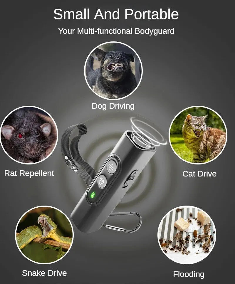 Ultrasonic Pet Dog Repellent Anti Barking Stop Bark Training Device Dog Training Repellents With USB Rechargeable Portable Remote