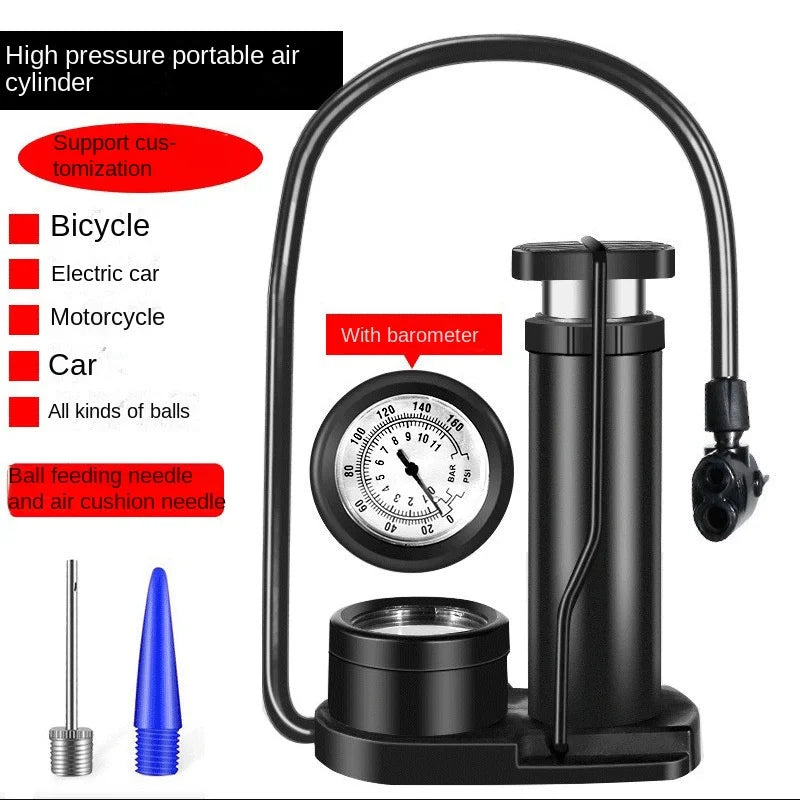 Bicycle Portable Bicycle Accessories Multifunctional Valve Foot Inflator Pump Save Energy for Electric Bike Biking Air Pump