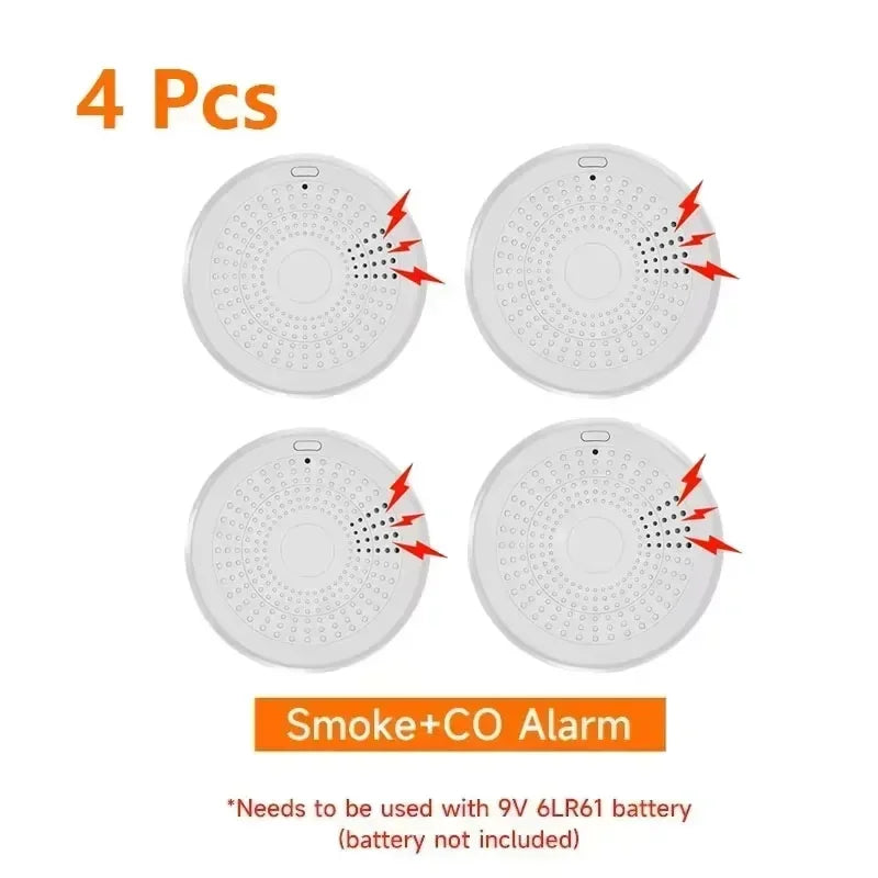 APP Control TUYA Wi-Fi 2-in-1 Smoke & CO Detector Fire Alarm 85dB Sound Alert Smart Life APP Control Home Office Business Shops Security System