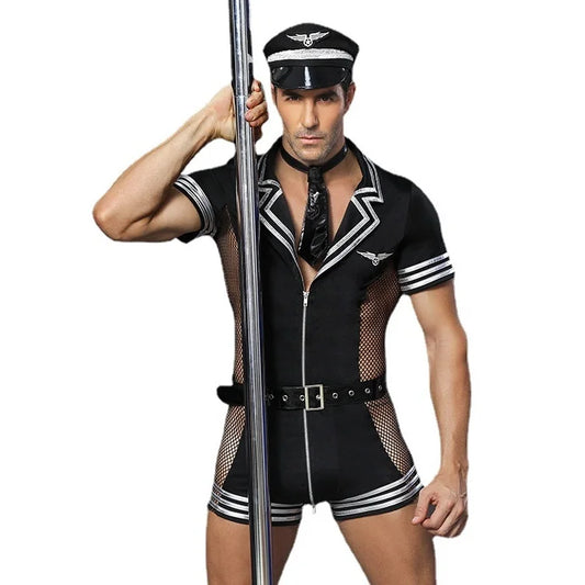 Gay Male Police  Costume  Sexy Policeman Suit for Men Sailor Costume for Men