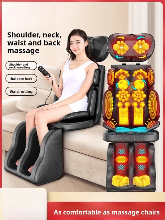 Korean Full Body Massager Cervical Back Waist Multifunctional Massage Chair Cushion Home Shoulder and Neck Kneading Instrument System