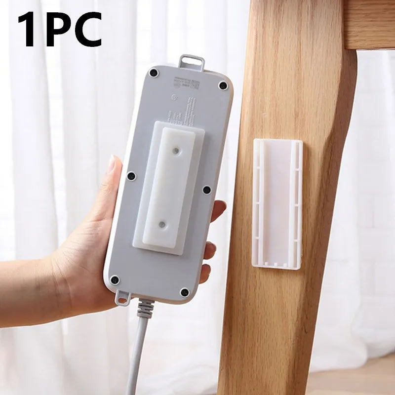 NEW Arrivals 50PCS Set Removable Wall-Mounted Self-Adhesive Desktop Socket Fixer Hanging Power Strip Cable Organizer Wall Holder Fixator Kitchen Home Office