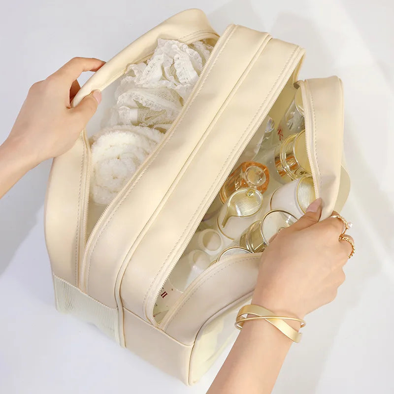 Wet-Dry Separation Make-Up  Bag Portable Toiletry Bag  Travel Essentials Large Capacity Storage Bag Fitness Swimming Essentials