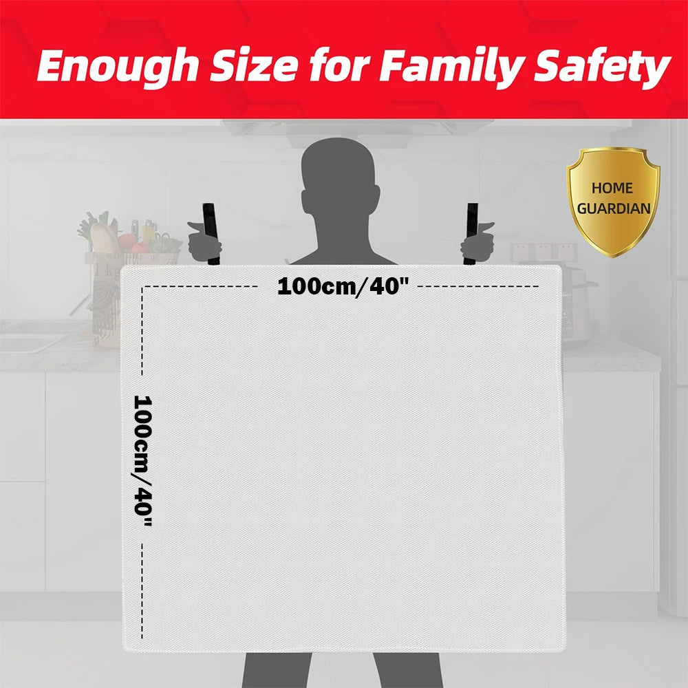 NEW 5PCS Set Portable Emergency Fire Blanket Retardant Fire Suppression Large Blanket Survival Shelter Safety Cover Fire Extinguisher Fireproof Mat Fire Products