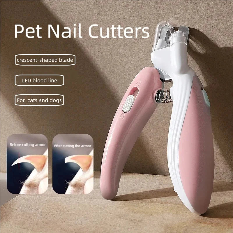Professional Pet Nail Clippers for Dogs Cats & Small Animals LED Light Included Paw Nail Trimmer Grooming Scissors Pet Supply