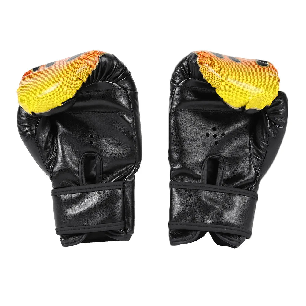 2 PCS Set 8oz Kids Boxing Gloves PU Leather Muay Thai Mitts Breathable Fighting Mitts Taekwondo Mitts for Boys Girls Youth Kick Boxing Practice Training Exercise Children Sports Accessories