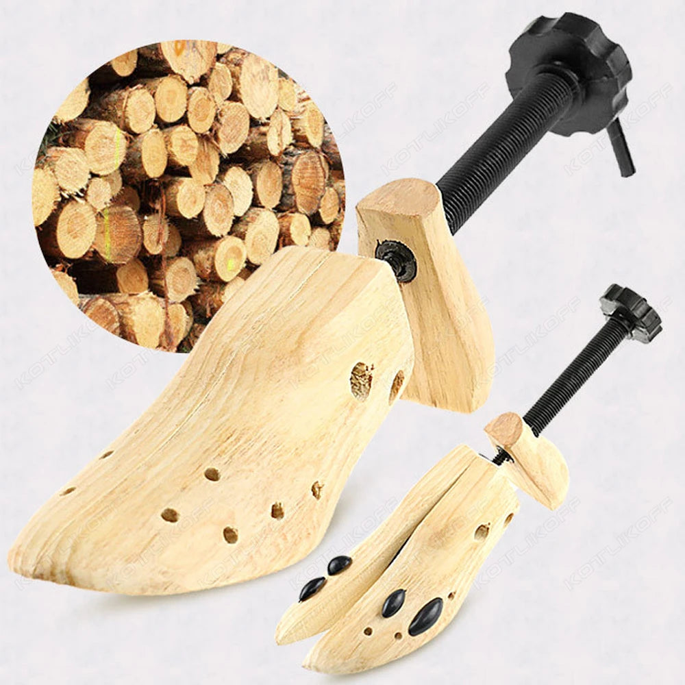 1/2PCS Set 34-46 EU Size  Wooden Shoe Trees Shaper Adjustable Shoe Stretcher Expander Men Women Unisex Length Width Shoes Extender Keeper Heels Footwear Accessories