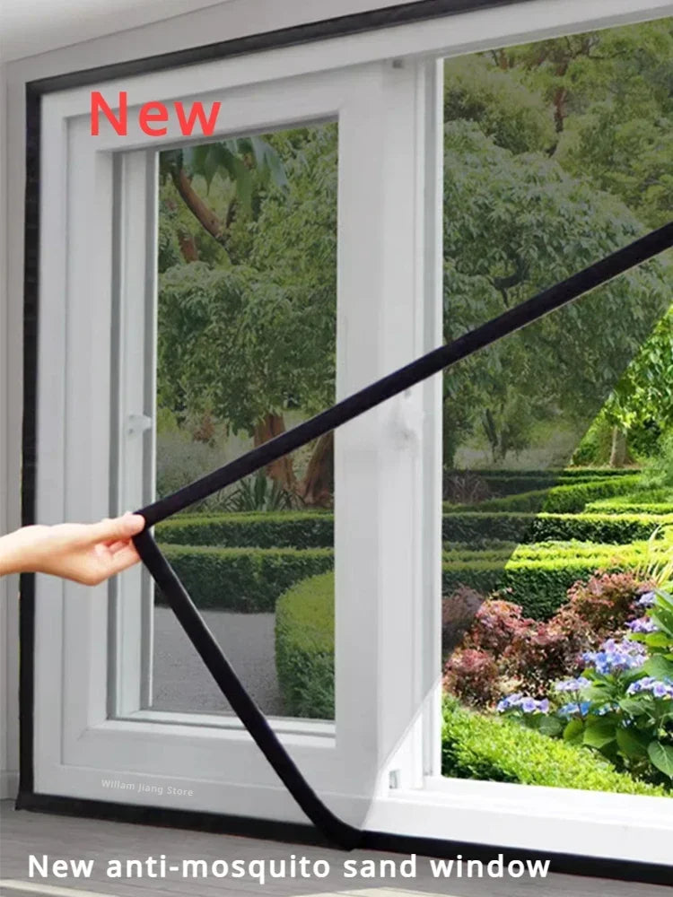 1PC DIY Mosquito Net for Bed Window Home Textile the Mesh Indoor Self-Adhesive Anti-Insect and Fly Screen Curtains Garden Home Office Windows Net