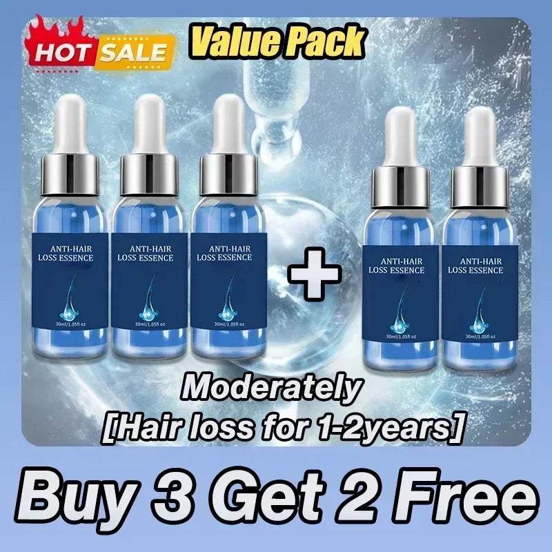 98% of Buyers Buy Again! Buy 10 Get 12 Free Hair Care Essential Oils for Thick Hair Growth Anti Loss Scalp Damaged Repairing Hair Serum Women Men Hair Care Korean Products