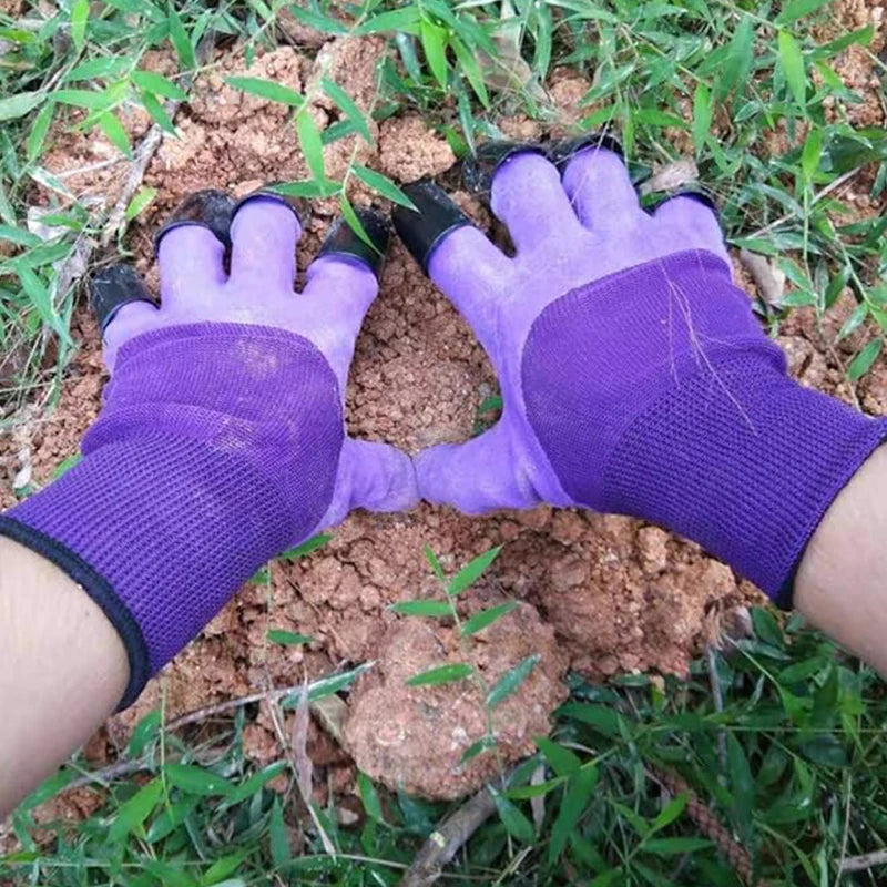 NEW Arrivals Green/Purple/Brown Color Garden Digging Gloves, Stab Resistant, Waterproof, Claw Resistant, Wear-Resistant, Ground Scraping, Grass Pulling, Soil Digging, Top Quality Gardening Gloves