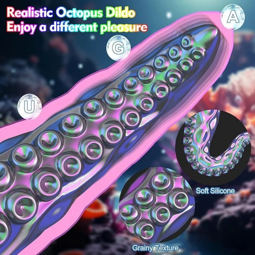 9 Modes Electric LED Display Octopus Tentacle Masturbation Vibrator G Spot Vagina Anal Butt Plug Vibration Stimulation Adult Sex Toys Special-Shaped Dildos Adults Sex Shop Products