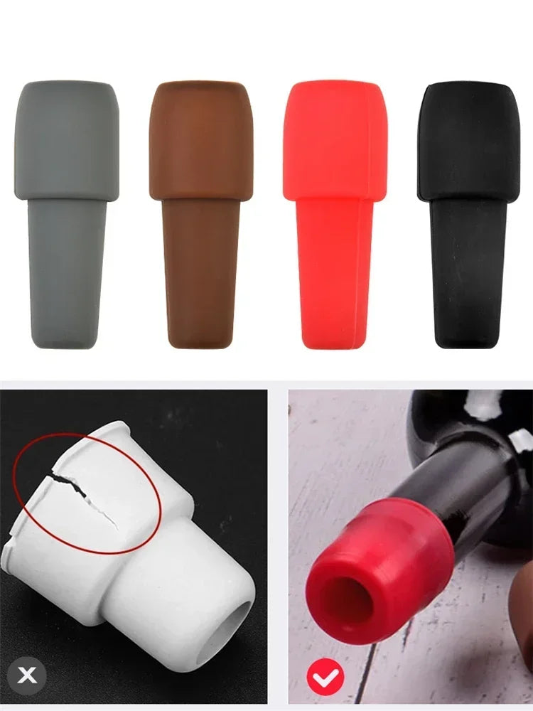 5 PCS Set Silicone Wine Stoppers Flexible Silicone Beverage Bottle Sealer Portable Wine Beer Glass Bottle Sealers Vacuum Keep Fresh Plug Bar Pubs Restaurants Hotels Tools