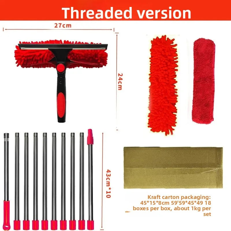 NEW Arrivals Two-In-One Set Window Cleaning Scraper Glass Cleaner Double-Sided High-Rise Window Cleaning Professional Household Goods Home Office Cleaning Tools Sets