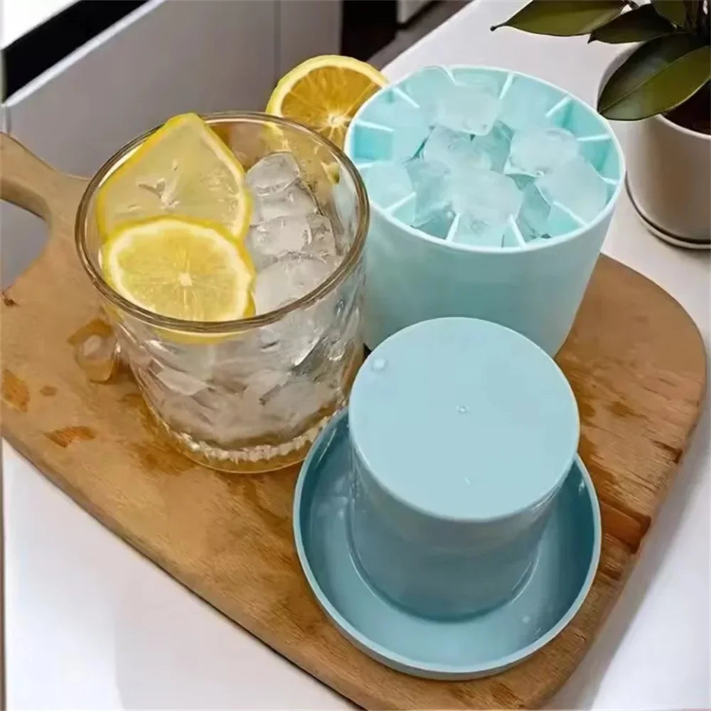 Silicone Ice Cube Mold Round Ice Bucket Summer Homemade DIY Refrigerator Freeze Ice Maker Creative Ice Cube Mold Barware Tools