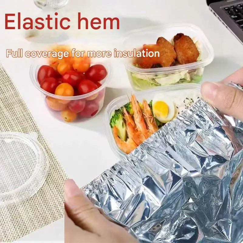 300 PCS Set Home Travel Camping Picnic Aluminum Foil Bowl Wraps Cover Kitchen Food Preservation Wraps Reusable Aluminum Foil Film Covers Food Fresh-Keeping Insulation Bags