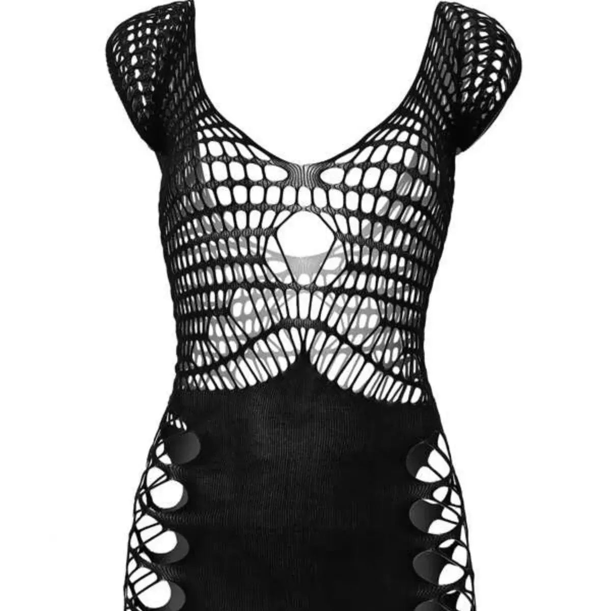 1PC Women Sexy Fishnet Cover Up Without Bikini Hollow Out See Through Bodycon Dress Beachwear Summer Women's Swimwear DS013