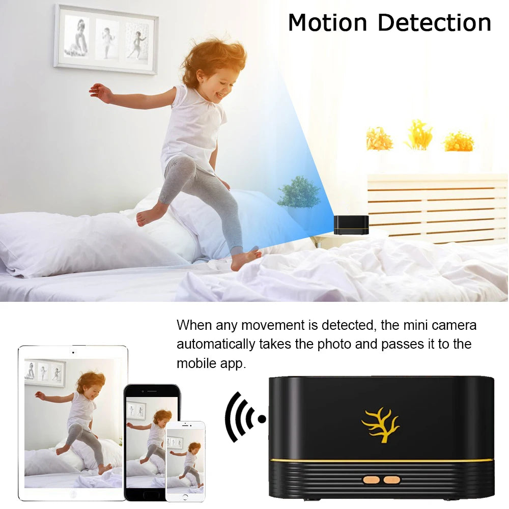 Humidifier Spray HD WiFi Mini Camera Home Intelligent Security Monitoring "Desktop Decoration" Visual View Alarm DVR Camera Record